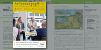 Cover und Abbildung einer Inhaltsseite der heilpaedaogik.de 2021-2