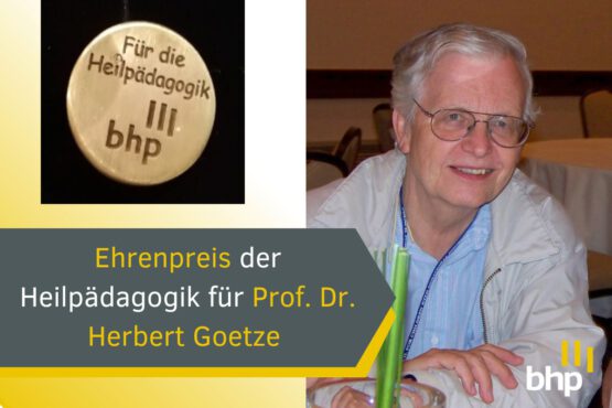 Ehrenpreis Heilpädagogik geht an Herbert Goetze