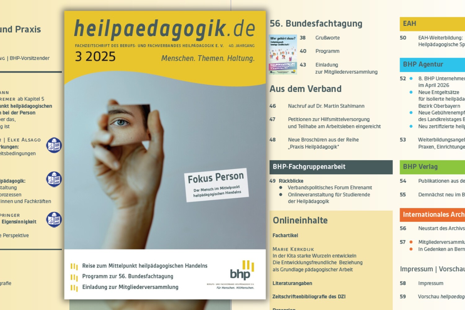 Coverbild der Fachzeitschrift heilpaedagogik.de