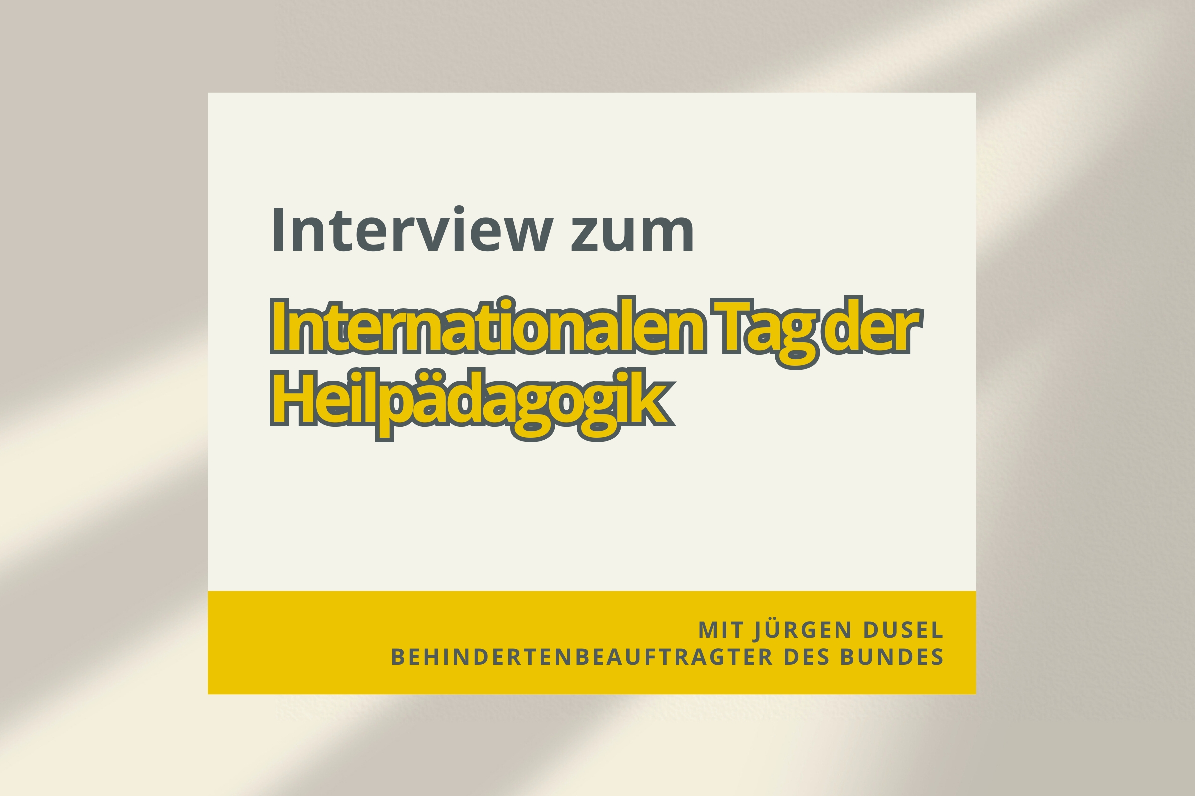 Tag der Heilp&auml;dagogik